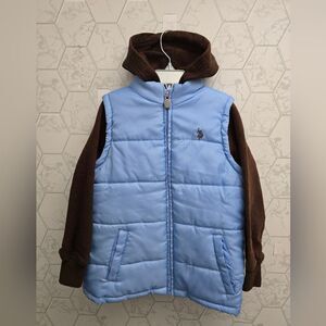 U.S. Polo Assn. Boys' Puffer Sweatshirt Jacket, Size 7
